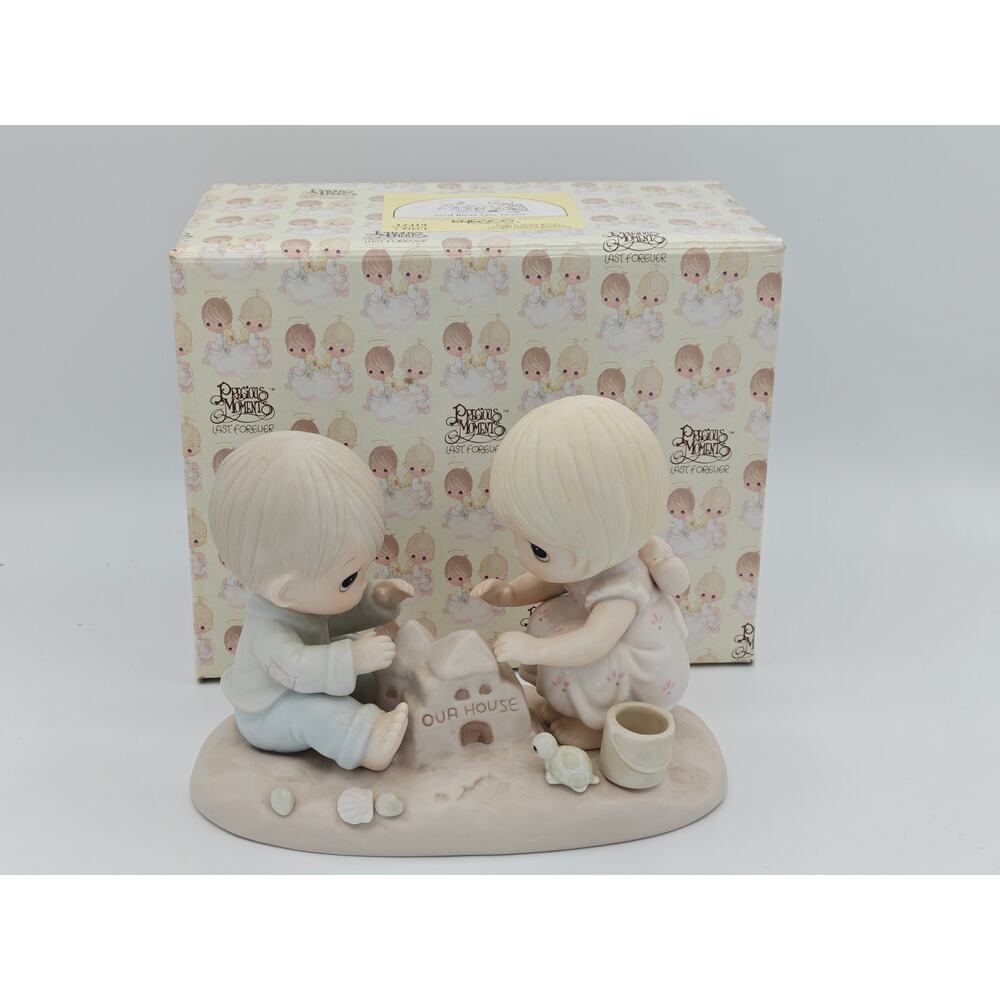 Precious Moments God Bless Our Home Figurine 1984 Enesco 12319‎ Taiwan